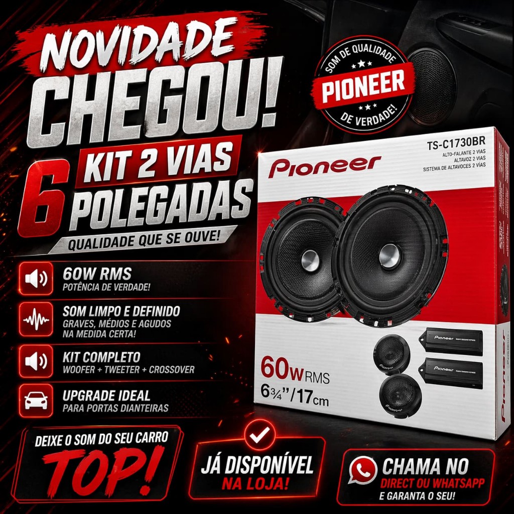 Kit 2 vias Pioneer TS-C1730BR 6"